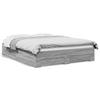 Grey Sonoma Bed Frame with Drawers 140x200 cm Engineered Wood