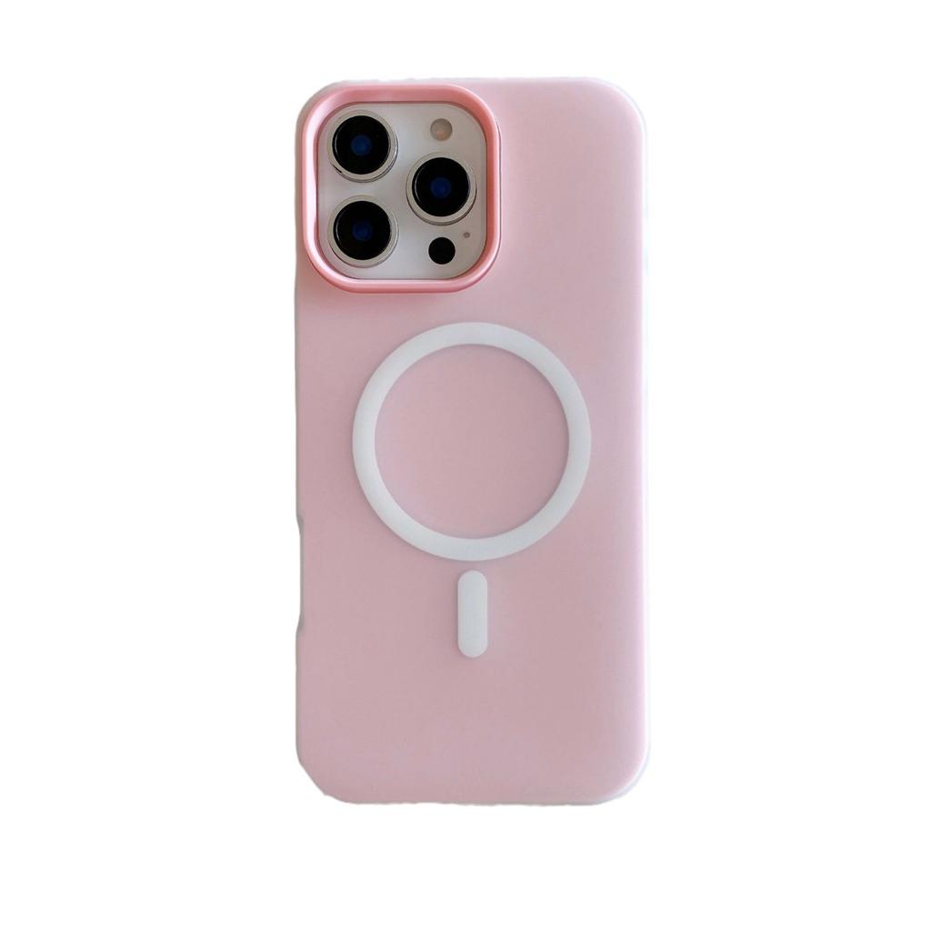 2-In-1 Magnetic Jelly Shell Is Suitable for Apple 16 Mobile Phone Case 14 15magsafe Light Yarn PC Simple 13 All-inclusive.