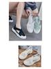 Summer 2025 Women's White Thick-Soled Espadrille Sandals - Breathable, Hollowed-Out Flats