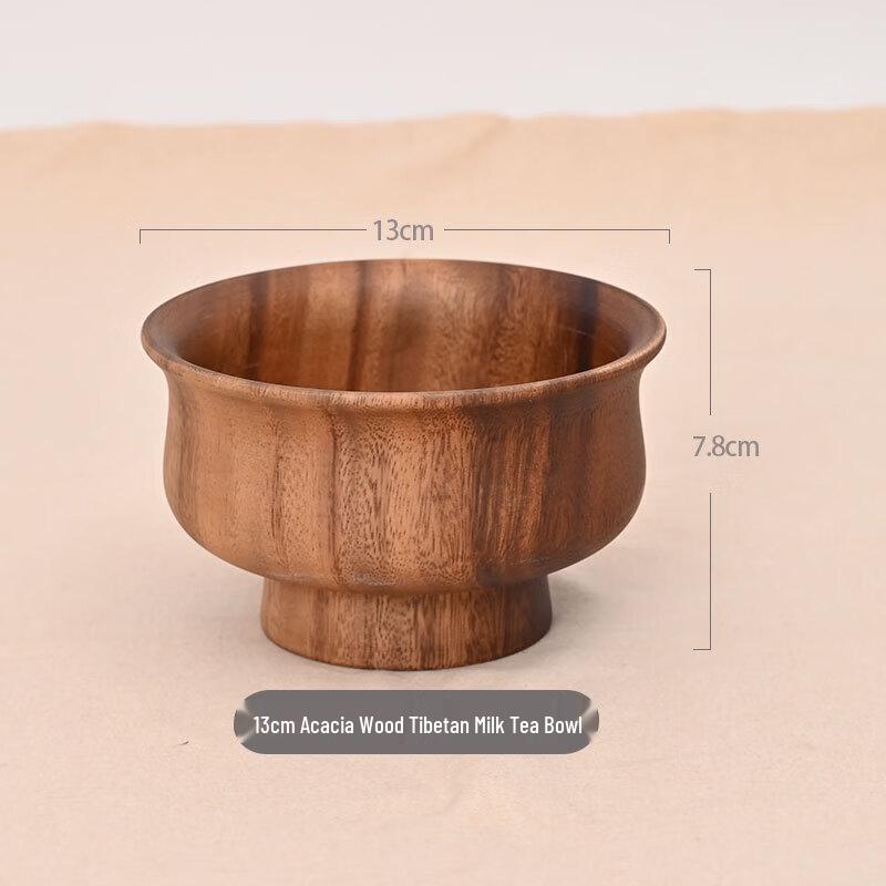

ZISIZ Acacia Wood Milk Tea Bowl