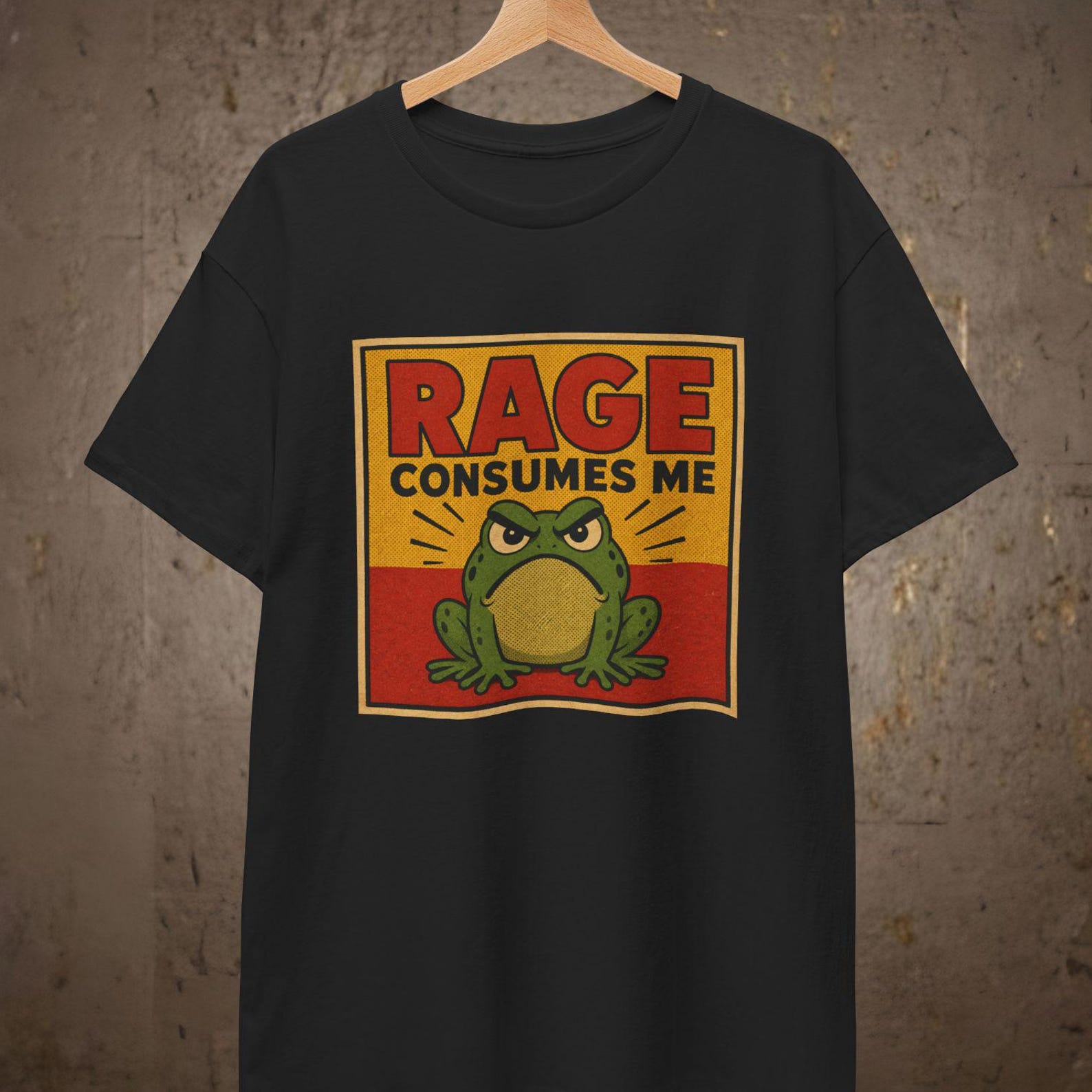 RAGE CONSUMES ME // Vintage Frog Tee L