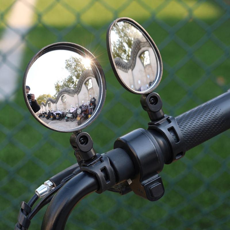 New Bicycle Rearview Mirror 360 Degree Rotation Auxiliary Convex Mirror Handlebar Mount Cycling Bike Rear View Mirrors