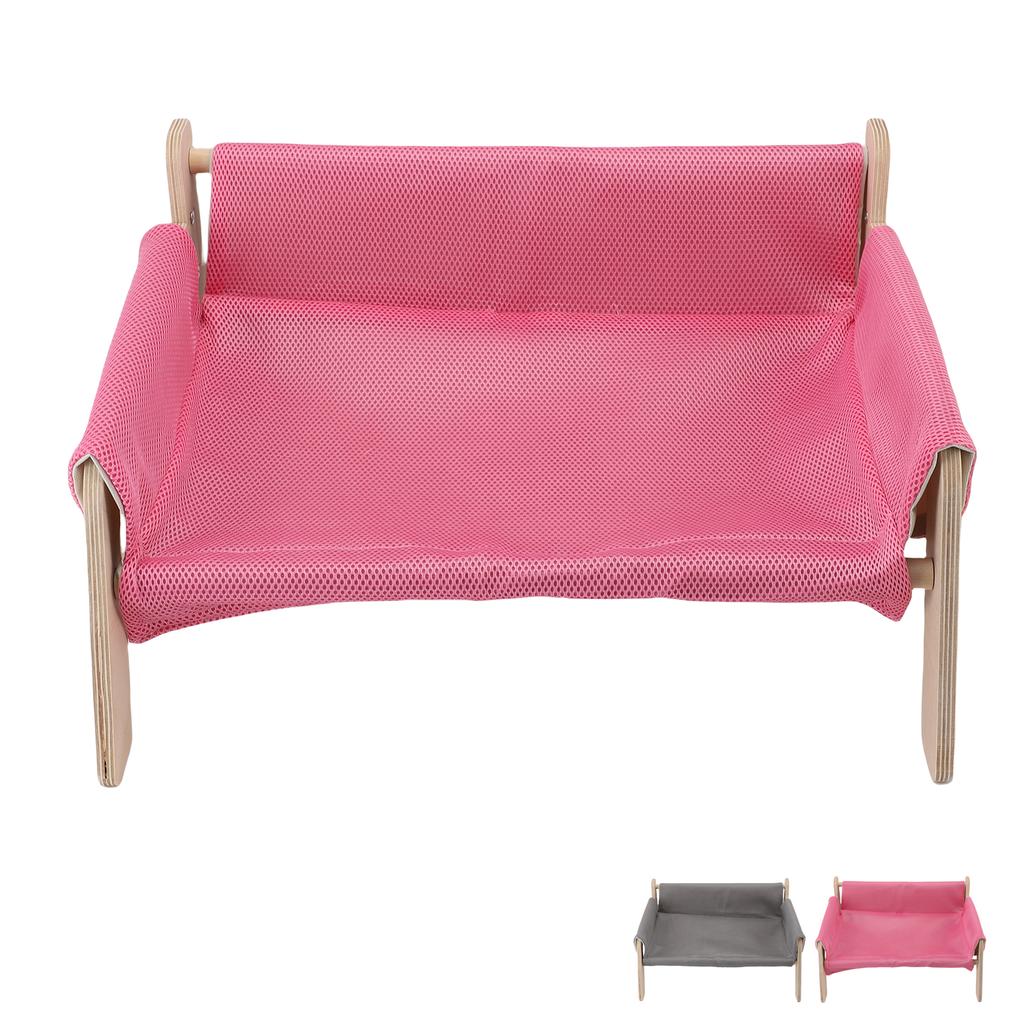 Elevated Cat Couch Wood Structure Stable Support Relaxing Strong Load Capacity Cat Sofa Bed for Home