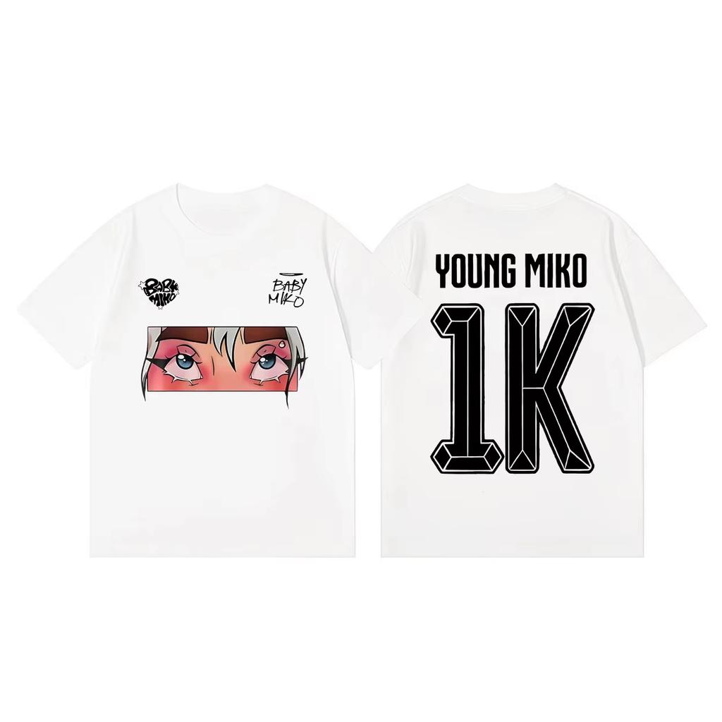 Rapper Young Miko Tour 2026 Merch Tshirt Unisex Women Fashion Hip Hop Short Sleeve Tshirts High Quality Cotton Streetwear Hip Hop