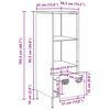 Highboard White 35x39x103.5 Cm Steel