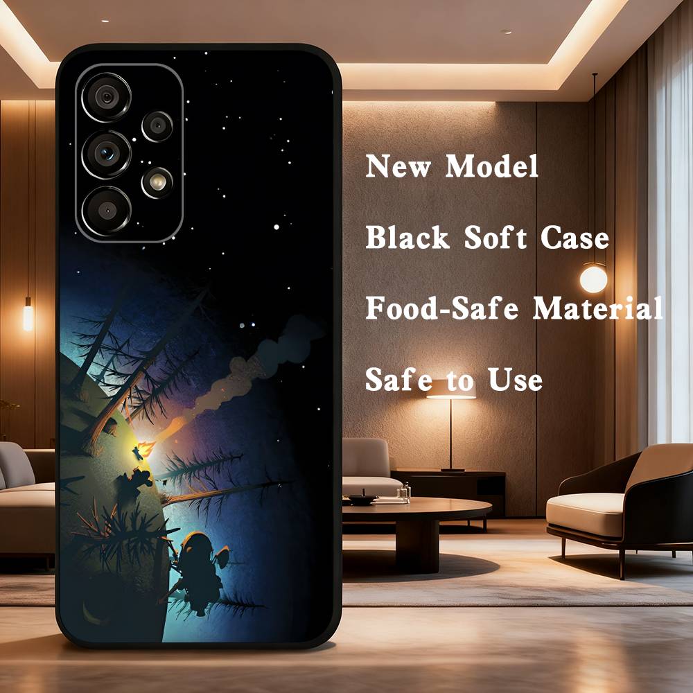 O-Outer Wilds Game Phone Case For Samsung Galaxy A73,31,32,72,41,53,52,71,22,5G,Note,J7,8,9 Soft Black Cover