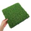 Interlocking Artificial Grass Tiles for Garden Patio Decoration Outdoor Realistic Synthetic Turf Mat for Backyard and Balcony