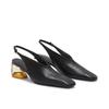 Fashion New Strange Style Heel Black Silver Simple Sandals Summer Solid Color Fashion Square Head 5cm Low Heel Women's Shoes Size 34-43