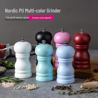 Solid Wood Black Pepper Mill - Manual Grinder for Pepper and Salt