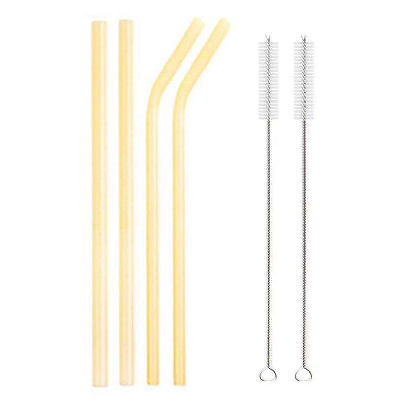 Colorful Glass Straws Reusable Drinking Straw Eco-friendly High Borosilicate Glass Straw Glass Favors Bar Drinkware Tube Party