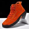 Men's High-Top Martin Boots: Large Size Leather, Handmade Stitching for Autumn/Winter