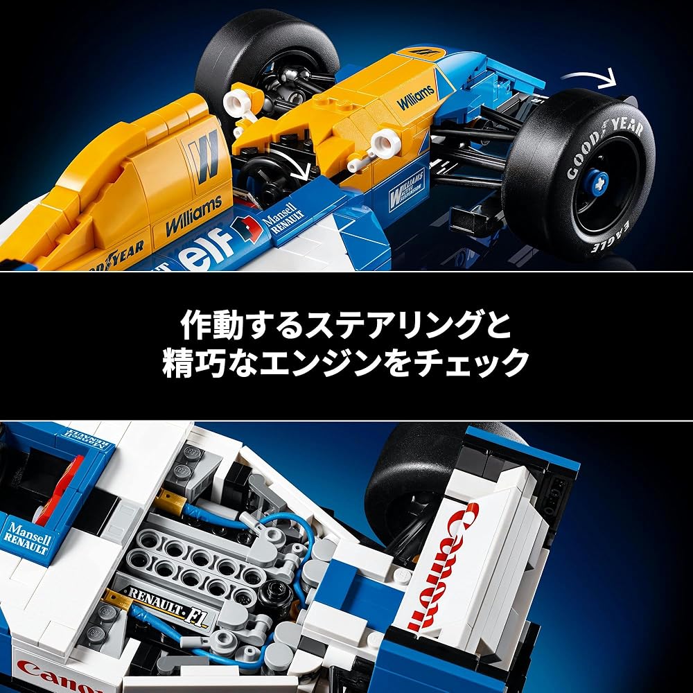 LEGO Icons Williams Racing FW14B Model Kit 540 Pieces Building Blocks Toy for Adults and Kids Vehicle Car Miniature 10353