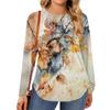 Womens Plus Size Tops Long Sleeve Shirts Round Neck Flowy Tunic Casual Loose Blouse L-5X