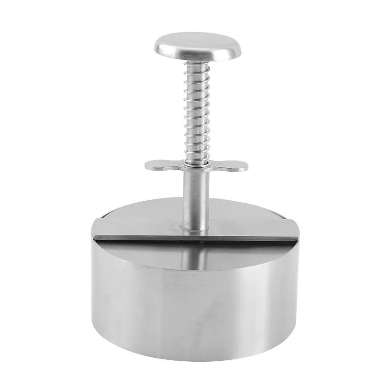 Presse à hamburgers en acier inoxydable 304, ronde antiadhésive, manuelle, moule à boules de riz, épaisseur ajustée, outils de cuisine pour barbecue au bœuf