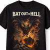 Meat Loaf Bat Out of Hell Gothic Flaming Bat Unisex TShirt