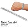 Male Bracelet Fashionable Hand Chain Alloy Watchband Stainless Steel Silver Wrist Jewelry