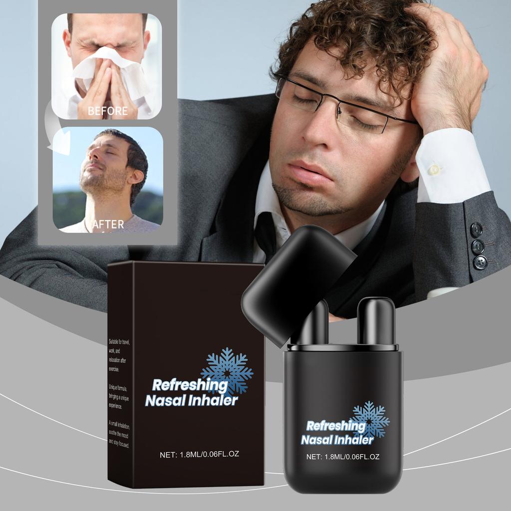 Refreshing Nasal Inhaler,Nasal Inhaler Stick,Herbal Soothing Nasal Inhaler,1.8ml