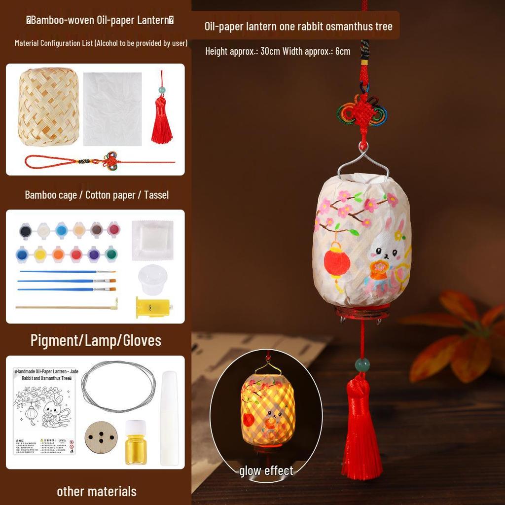 DIY Oil Paper Lantern Kit for Mid-Autumn Festival: Chaoshan Heritage Decorative Lanterns