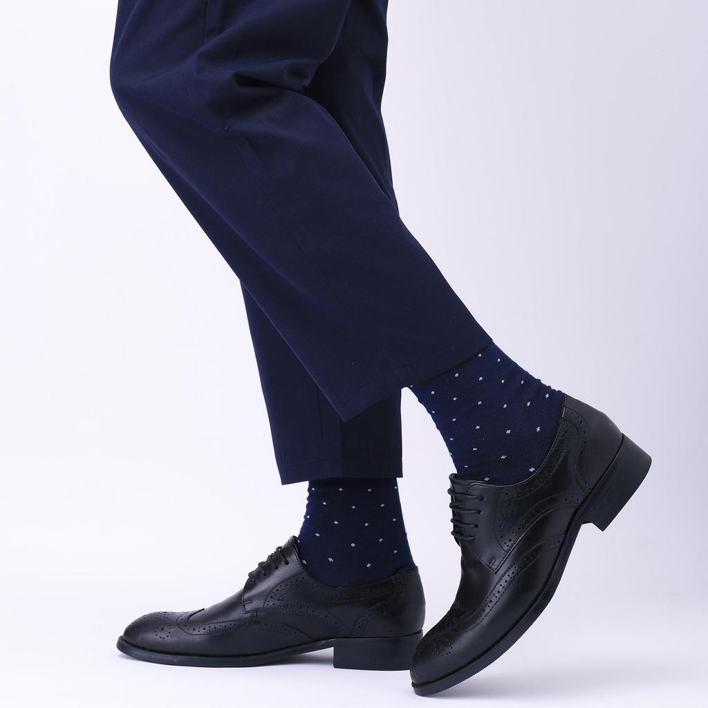 Men's European and American Striped Business Socks - Autumn New Mid-Calf, Plus Size, Versatile.