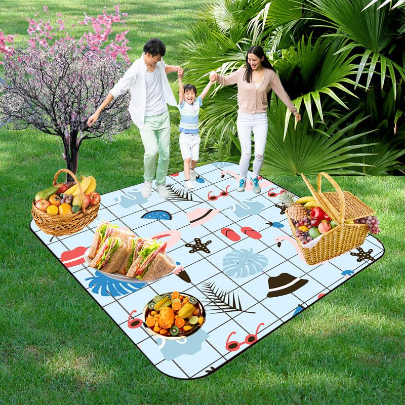 Picnic Blankets Extra Large, Waterproof Foldable Outdoor Beach Blanket,3-Layer Picnic Mat for Camping, Hiking, Travel, Park, Concerts