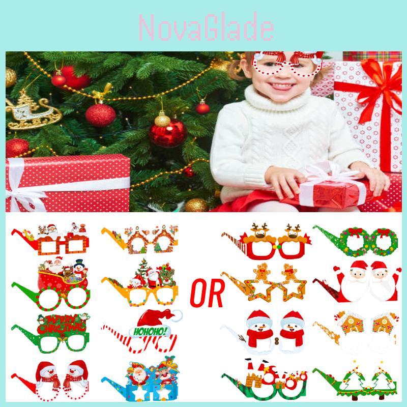 Fun Christmas Party Photo Props With Cartoon Design For Festive Decorations