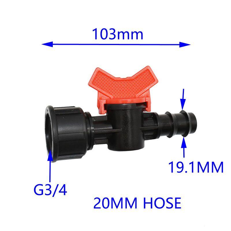 

G3/4 to the 16mm 20mm Hose Garden tap Connector Female thread irrigation valve connectors Waterstop Water valve cranes 1pcs