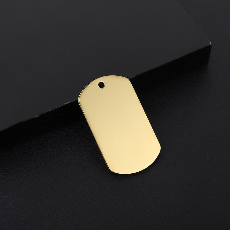 DIY Personalized Colorfast Stainless Steel & Titanium Dog Tag Keychain Ornament