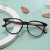 Blue-light-proof Student Glasses Retro Wooden Square Glasses Transparent Glasses Holder Flat Mirror