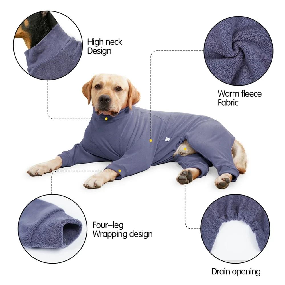 Winter Dog Pajamas Warm Outfits for Medium To Large Dogs Whippet Italian Greyhound Pet Coats Sweaters - Cozy Pet Clothing