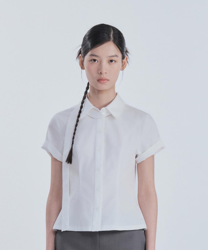 Mausolleum Half-Sleeve Tailored Shirt - White