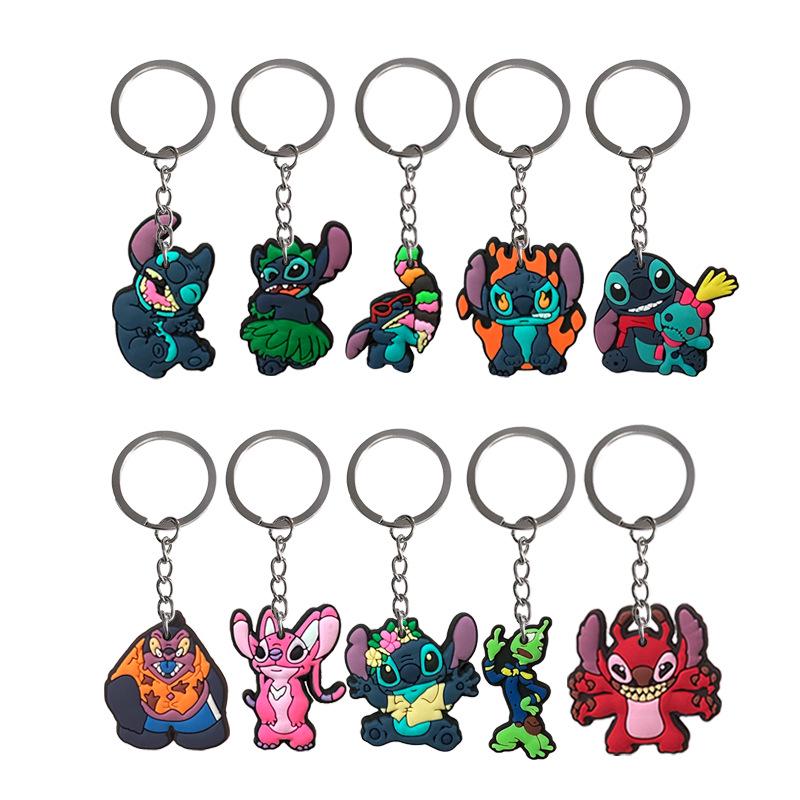 12 Keychain Set: PVC Keychain Accessories for Backpacks, DIY Gifts, Soft Rubber Pendants