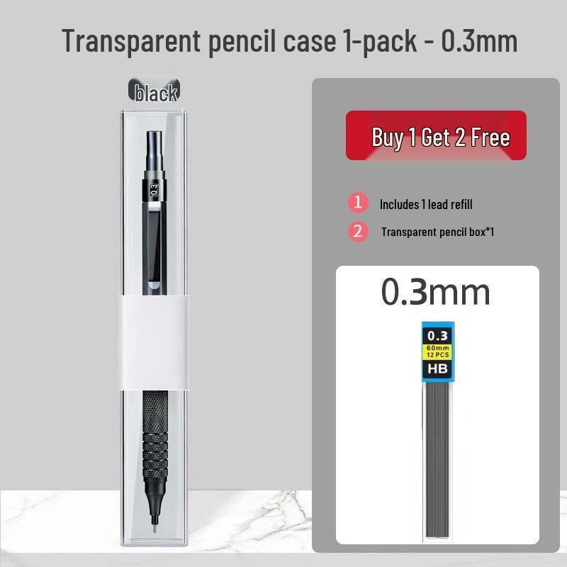 Professional Metal Mechanical Pencil, 0.5/0.7mm, Low Center Gravity, Weighted Feel, Continuous Lead Feed for Drawing & Painting.