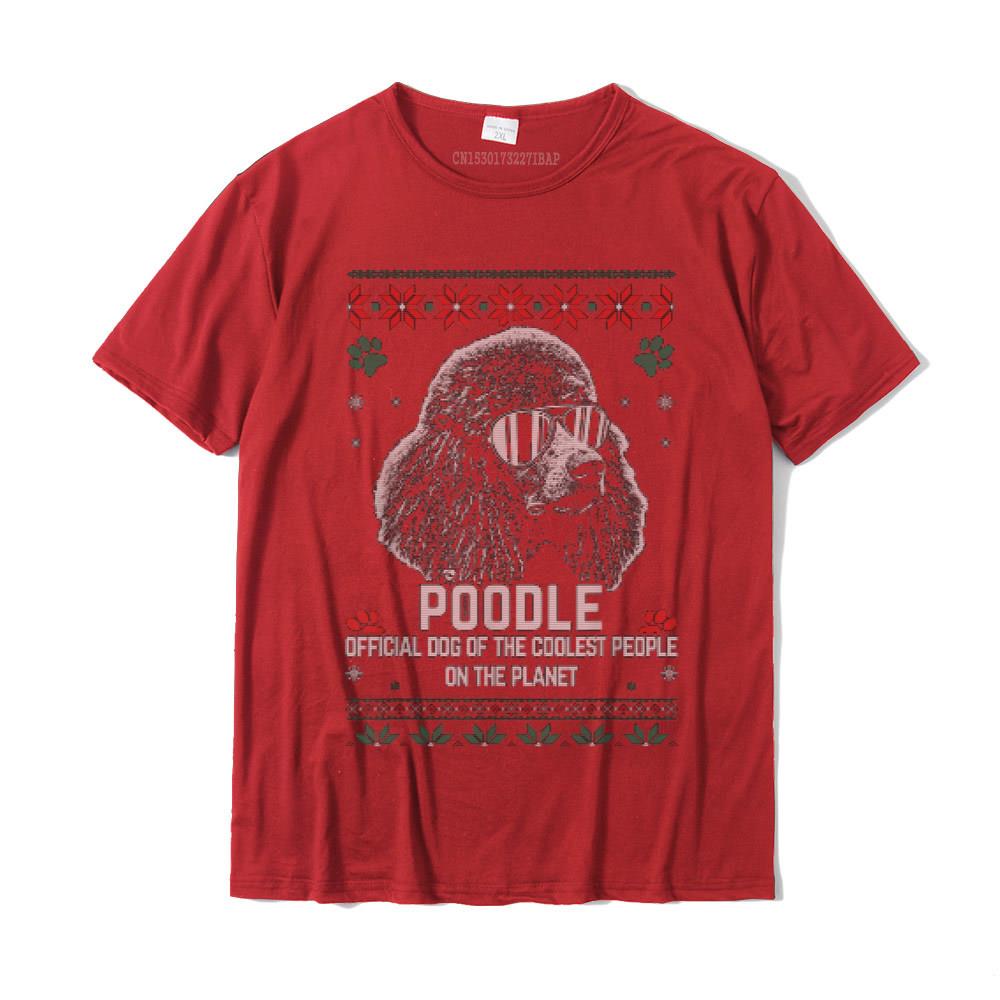Dog Of The Coolest Poodle Christmas TShirt High Quality Personalized T Shirt Cotton Unisex Tops Shirt Personalized S