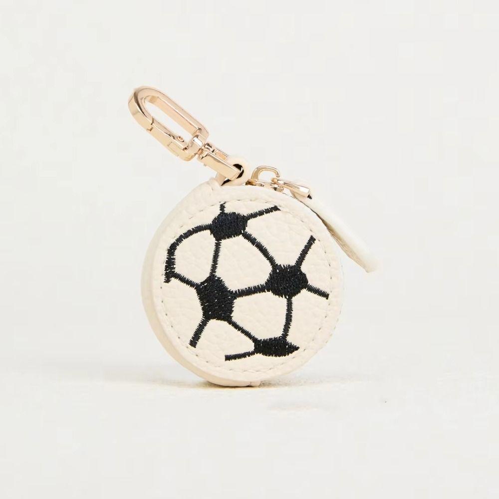 Creative Mini Coin Bag PU Leather Keychain Coin Purse Sports Theme Sport Ball Pendant  Daily Use