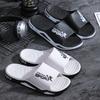 Summer New Men's Trend One-word Drag Color Matching Fashion Soft Bottom Home Wear Wear Wear Wear Cold Slippers Men