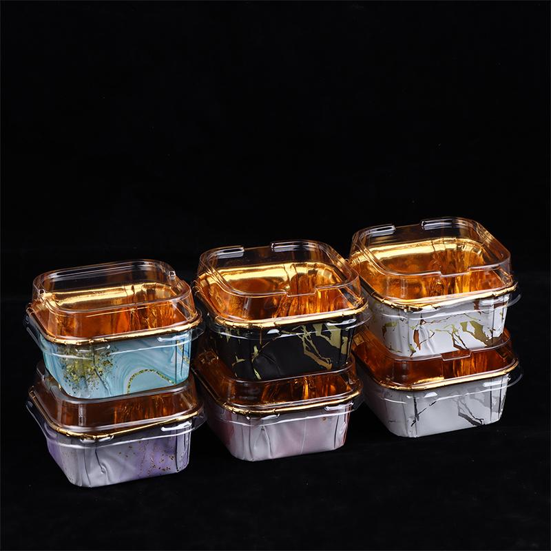 50 stk/sett Engangs papir bakeformer Firkantede papir bakeformer Muffinsformer eller lokk Varmebestandige Glansfulle Muffinsformer Kopper