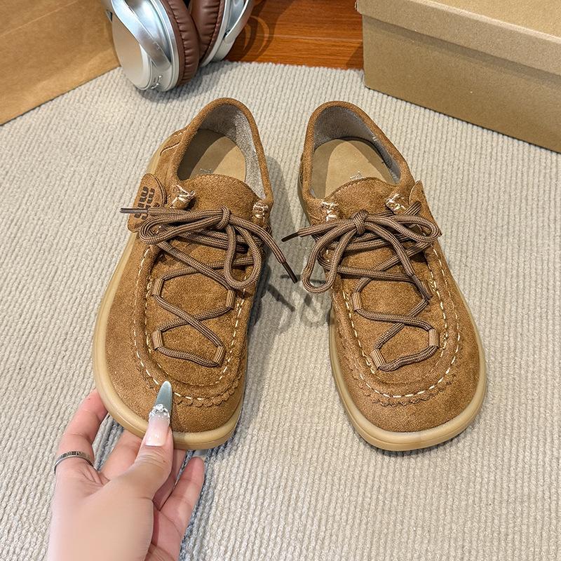 Thick-soled All-inclusive Single Shoes Women's 2025 New Fashionable Versatile One-pedal Kangaroo Shoes Wear-resistant Beef Tendon Half-tray Shoes