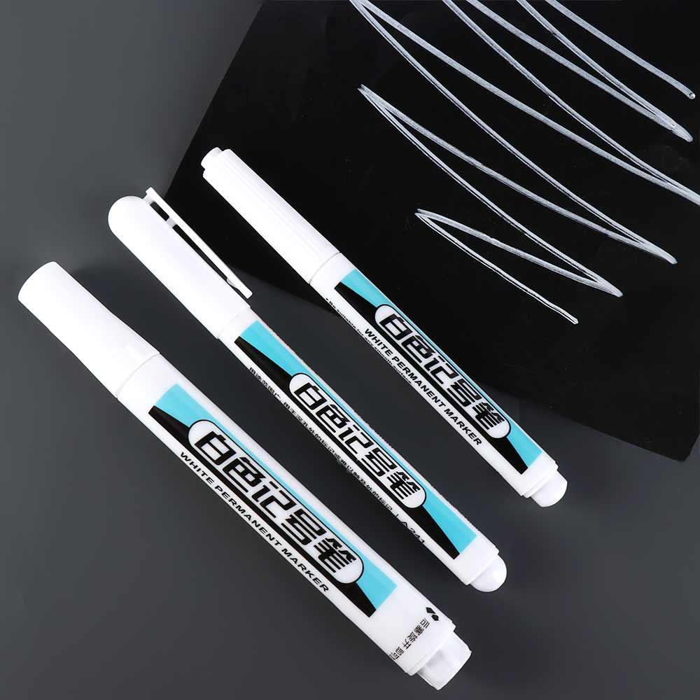 Not Easy To Fade White Marker Pens 0.7mm/1.0mm/.2.5mm Oily Marker Pen  Rock Painting