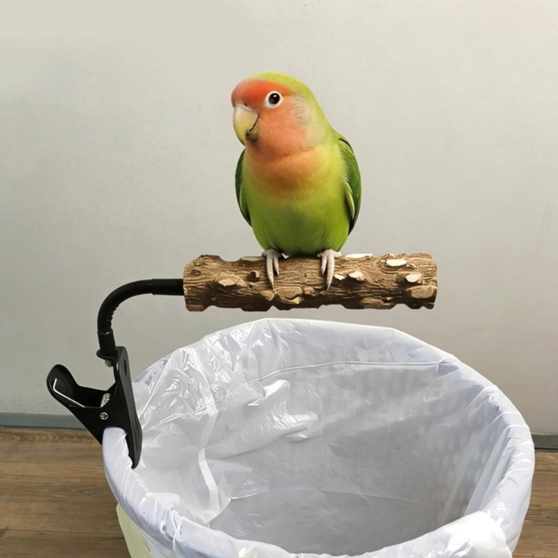 Adjustable Bird Training Perch With Easy Mounting Clip On Design for Cage Table Bird Standing Perch Cage Accessories