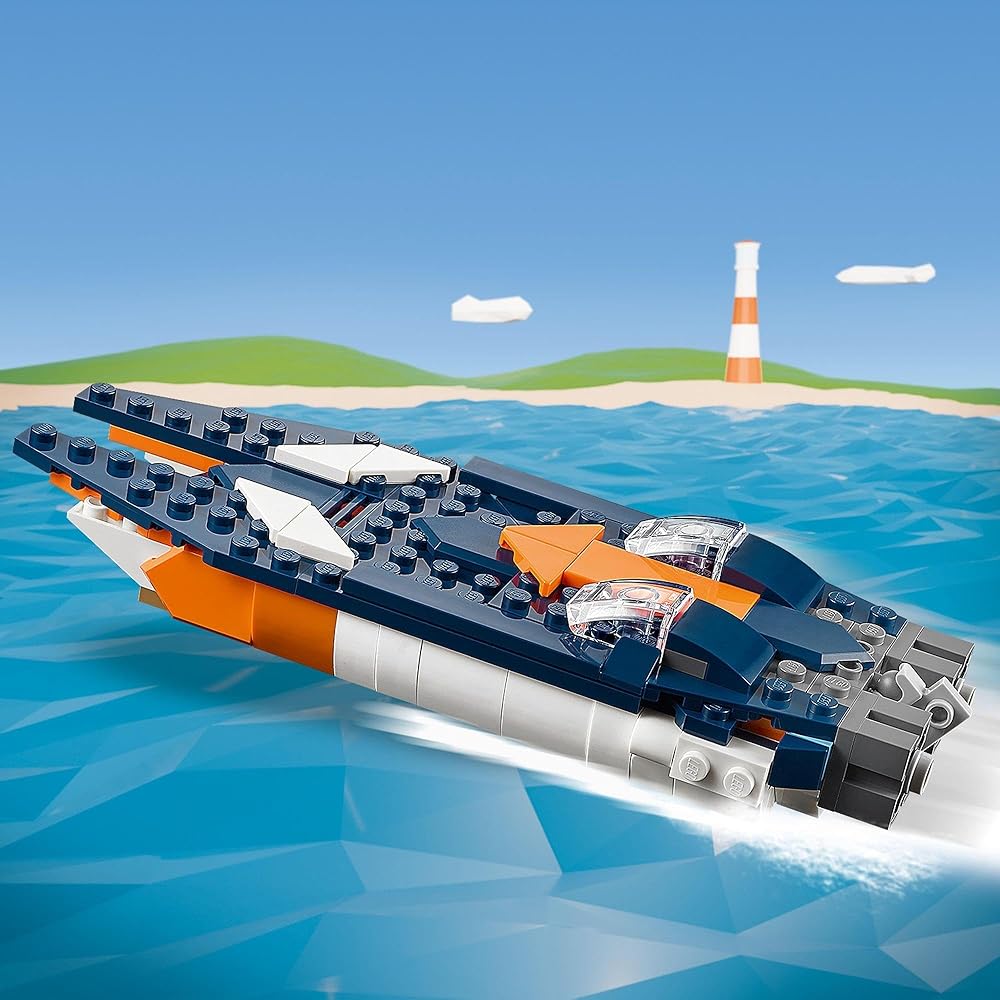 LEGO Creator Expert Supersonic Jet Toy Building Set for Kids Ages 7-9, Vehicle Model 31126