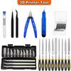 3D Model Grinding Tool Deburring Engraving Knife Kit Carving Tool DIY File Cutter Scraper Trimming Tool 3D Print Tool Kit