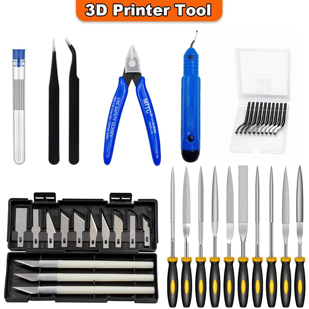 3D Model Grinding Tool Deburring Engraving Knife Kit Carving Tool DIY File Cutter Scraper Trimming Tool 3D Print Tool Kit