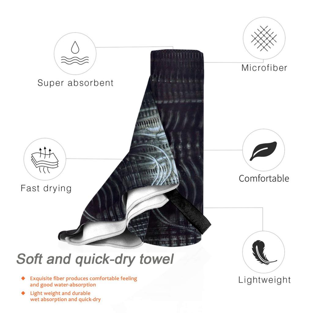 New York City Vi Torso H R Giger Beach Towel Soft Microfiber Quick Dry Absorbent Quick Towels For Bath