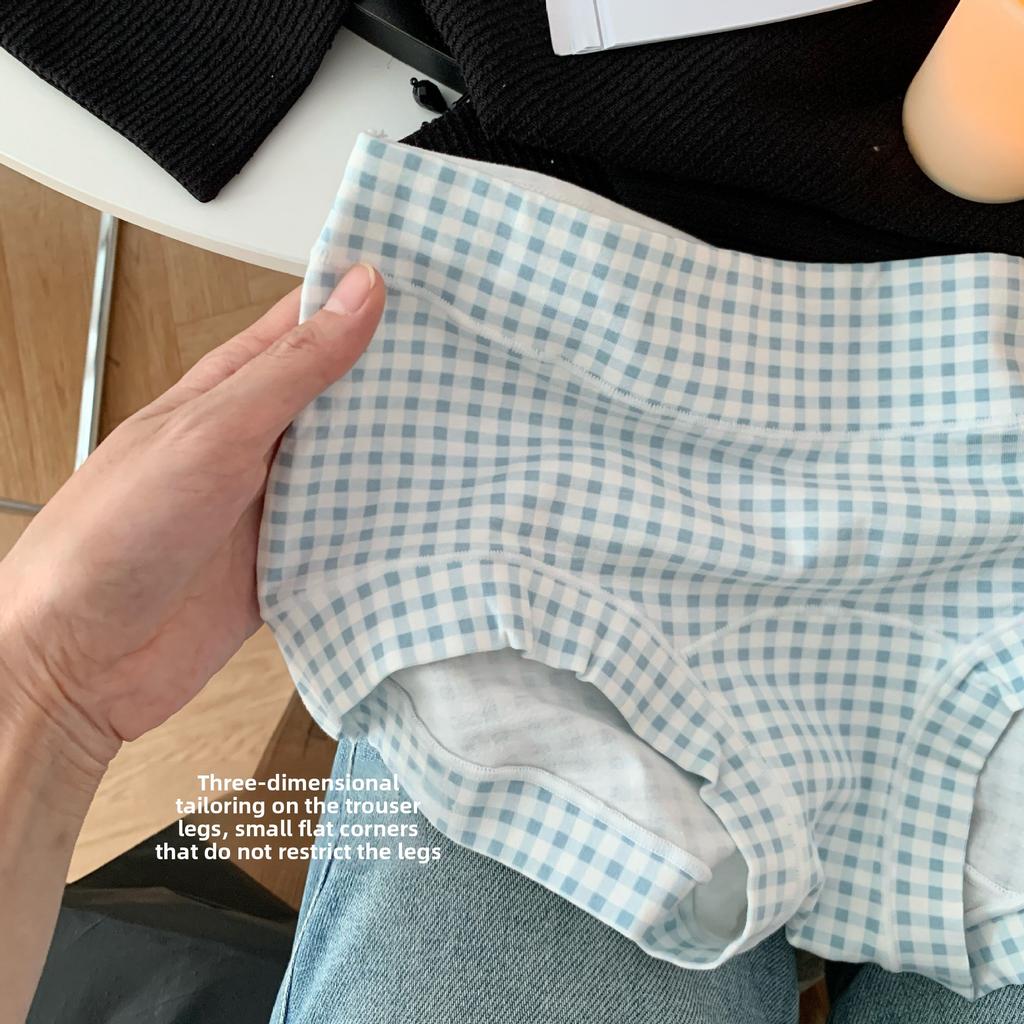 Large Size Ladies Spring and Autumn Small Floral Fresh Cotton Crotch Panties