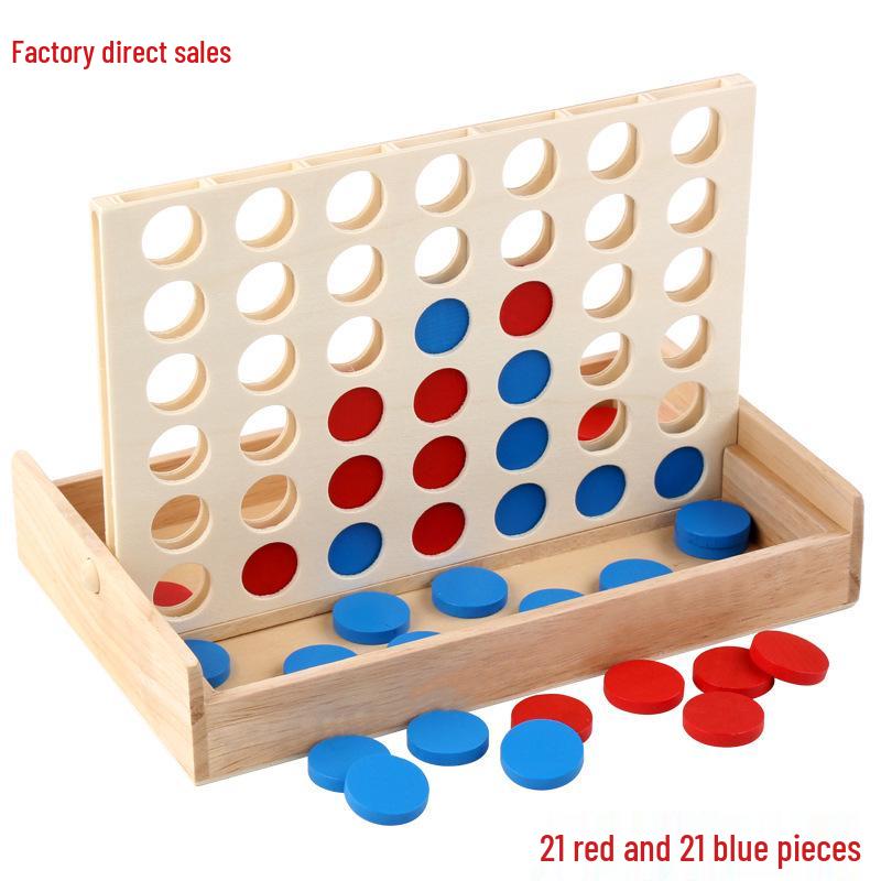 Dinosaur 3D Four-in-a-Row Wooden Puzzle Game for Kids