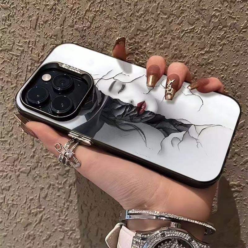 The New Rose Woman Is Suitable for Iphone17 Mobile Phone Case Apple 16promax/15 Anti-drop 14pro13 Europe and America