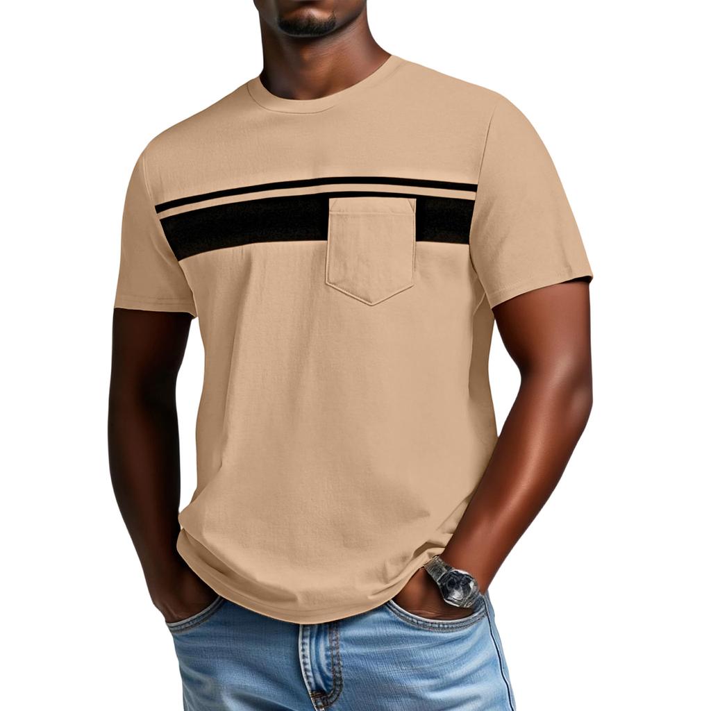T-shirt  à  manches  courtes  pour  homme,  col  rond,  imprimé,  tendance,  loisir