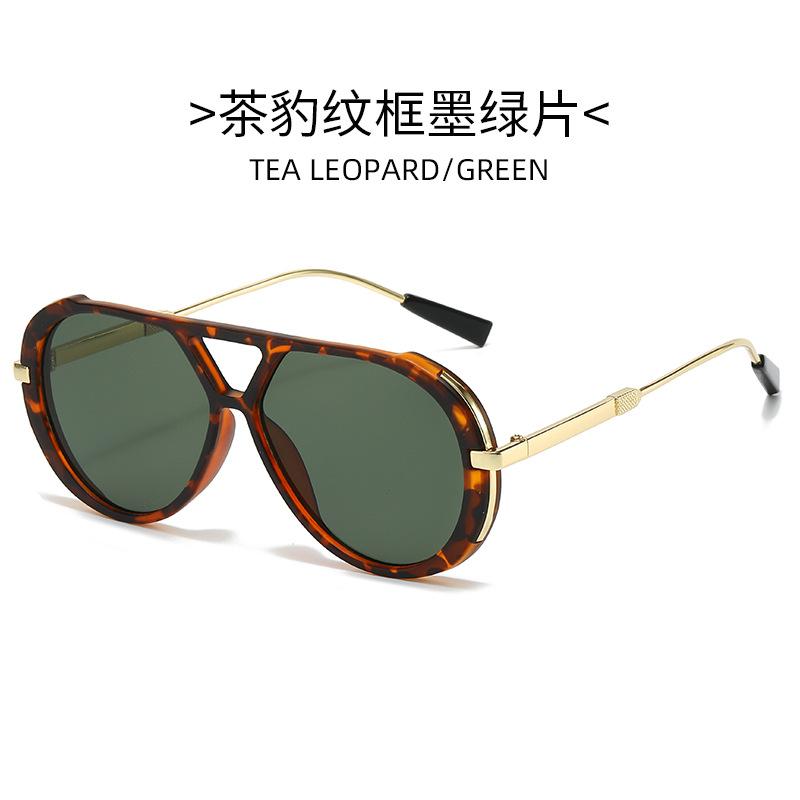 Vintage Pilot Sunglasses Fashion Double Bridge Gradient Multi-color Shades Women Trendy Luxury Design Sun Glasses