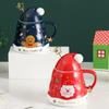 450 ml Leuke Kerst Koffie Mok Met Lepel Keramische Astronaut Vorm Melk Koffie Cup Festival Dárek Kerstman Thee Cup Nordic Mok