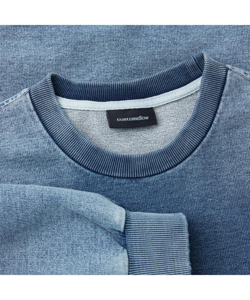 Keoseuuteommellou Blue Washed Two Tone Sweatshirt Cwtas26117Bux